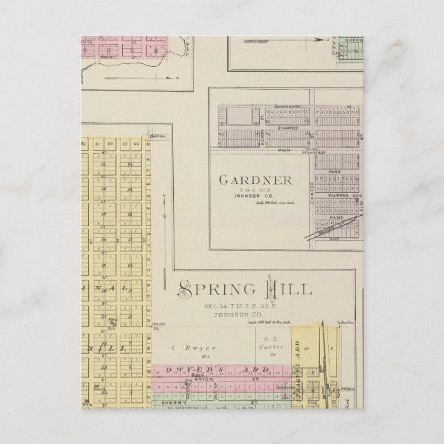 Spring Hill, Edgerton, Ocheltree, Gardner, Kansas Postcard (Front)