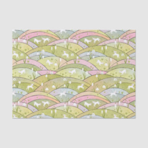 Spring Hills with Baby Goats and Snowdrops Easter Tissue Paper