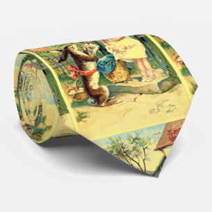 Spring Holiday Bunny Vintage Easter Tie
