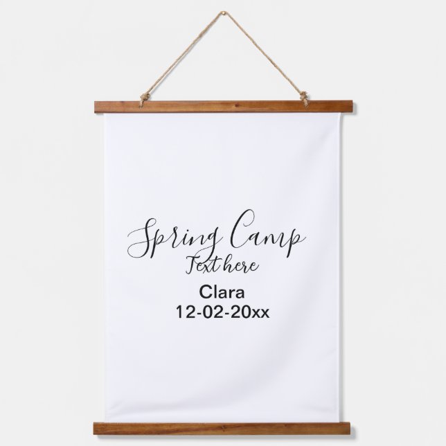 Spring holiday camping custom add name date hanging tapestry (Front)