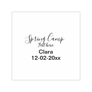 Spring holiday camping custom add name date self-inking stamp