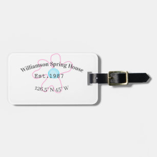 Spring house coordinates latitude longitude name d luggage tag