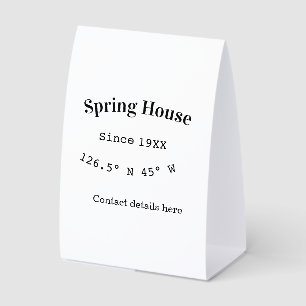 Spring house ets. Date year custom coordinates add