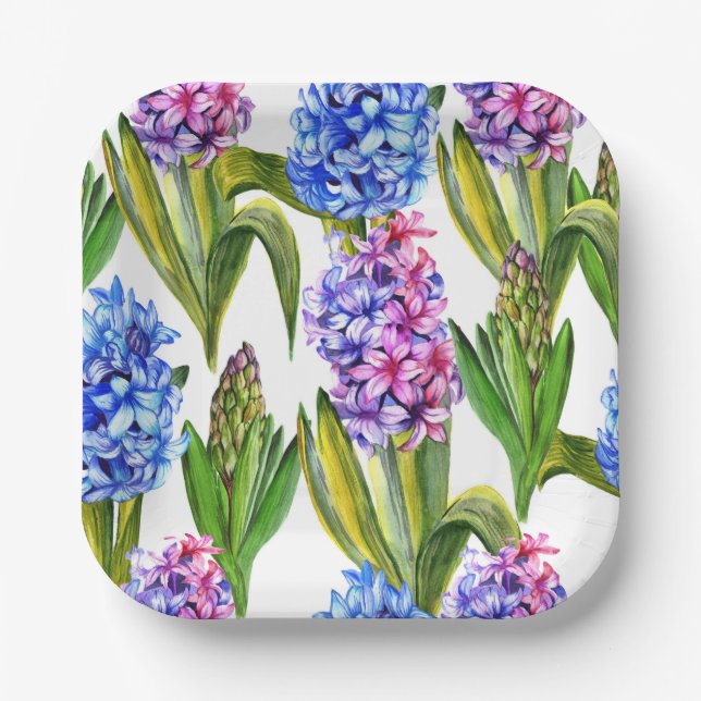 Spring Hyacinth Paper Plate (Front)