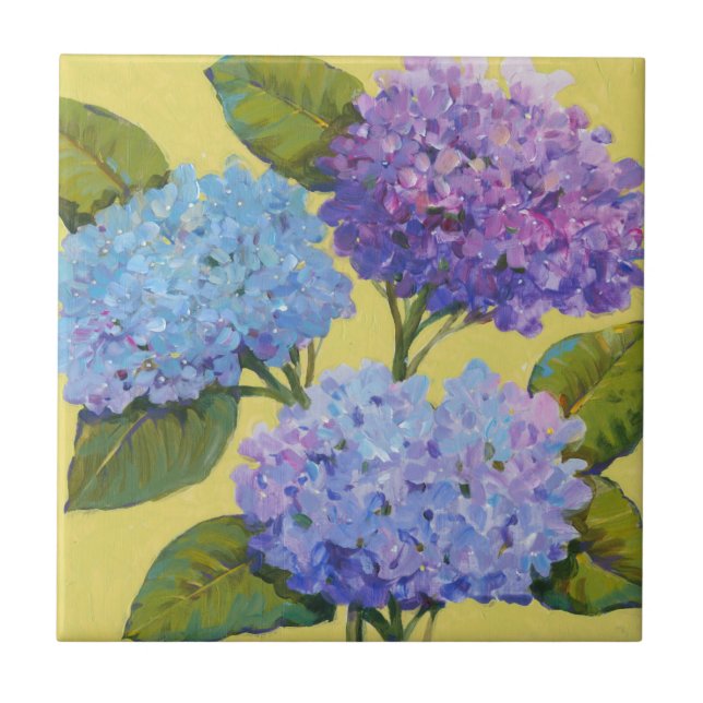 Spring Hydrangeas I Ceramic Tile (Front)