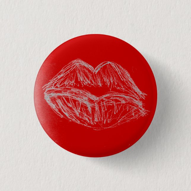 Spring Imagination - Lipstick Lips 3 Cm Round Badge (Front)