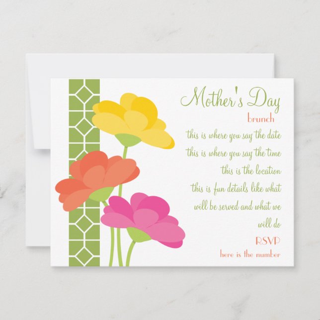 Spring In Bloom Invitation (Front)