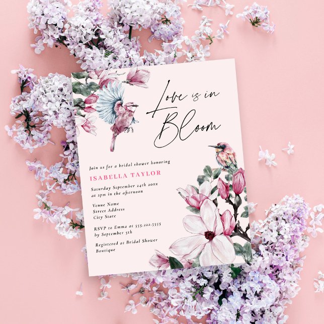 Spring In Bloom Pink Floral Budget Bridal Shower (Creator Uploaded)