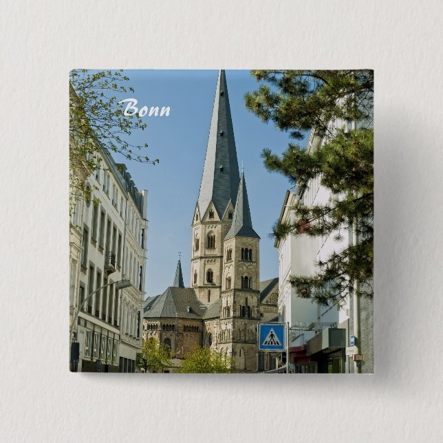 Spring in Bonn 15 Cm Square Badge (Front)