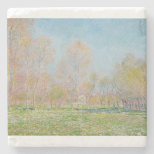 Spring in Giverny by Claude Monet Stone Coaster