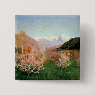 Spring in Italy, 1890 15 Cm Square Badge