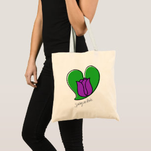 Spring in Love - Purple Tulips Tote Bag
