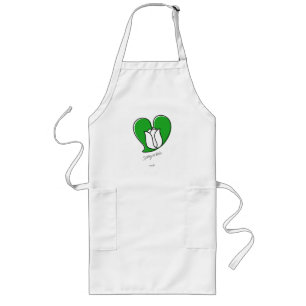 Spring in Love - White Tulips Long Apron