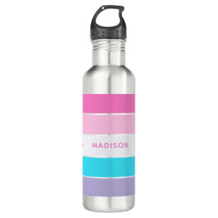 Spring In My Step Colour Block Personalised Name 710 Ml Water Bottle