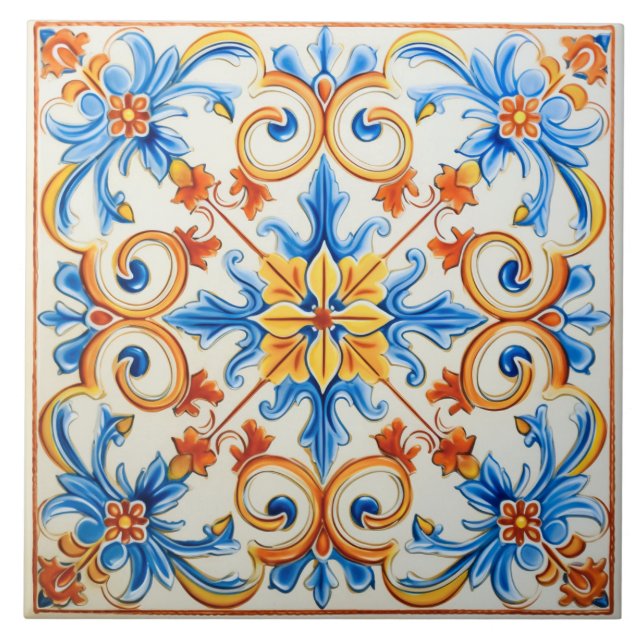 Spring in Sardinia Ceramic Tile (Front)