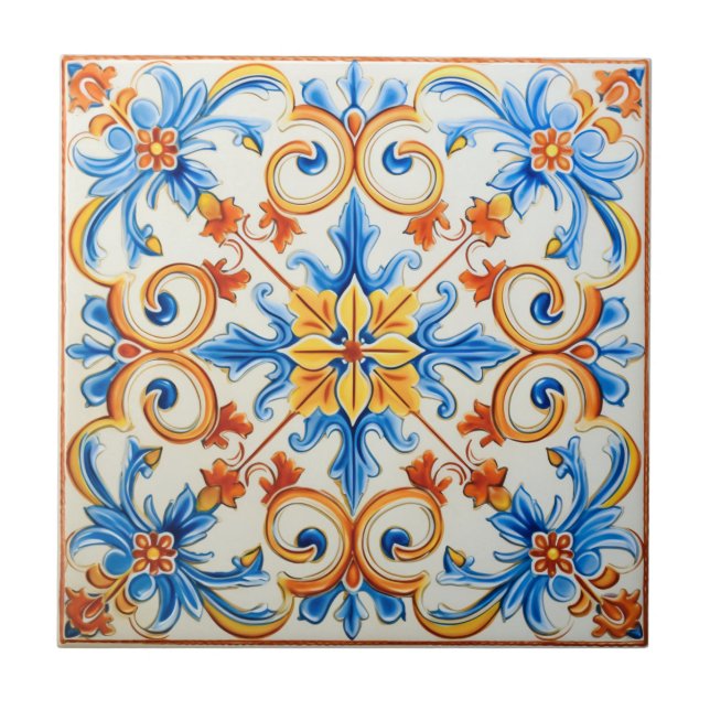Spring in Sardinia Ceramic Tile (Front)