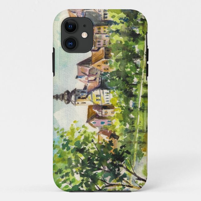 Spring in small city on the river Case-Mate iPhone case (Back)