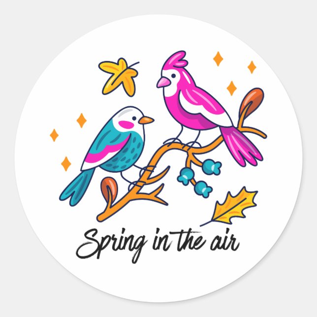 Spring in the air Classic Round Sticker (Front)