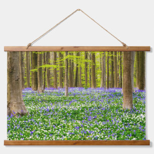 Spring in the Blue Forest Hanging Tapestry