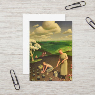 Spring in the Country by Grant Wood Business Card