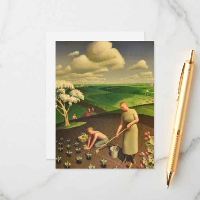 Spring in the Country by Grant Wood Enclosure Card (Front/Back In Situ)