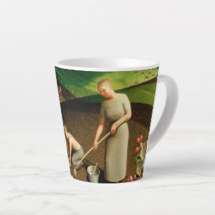 Spring in the Country by Grant Wood Latte Mug