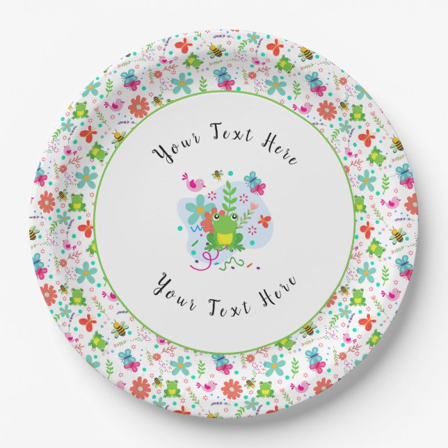 Spring in the Garden Paper Plate (Front)