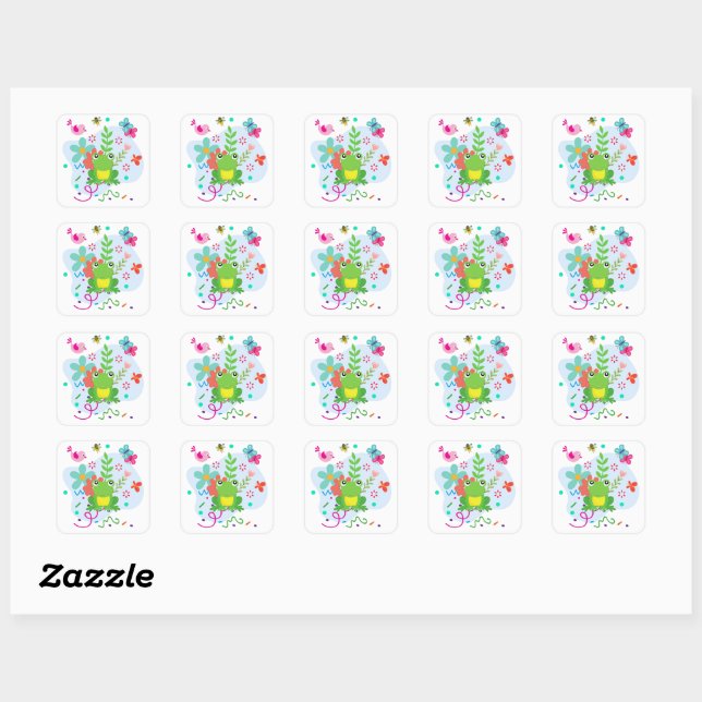 Spring in the Garden Square Sticker (Sheet)