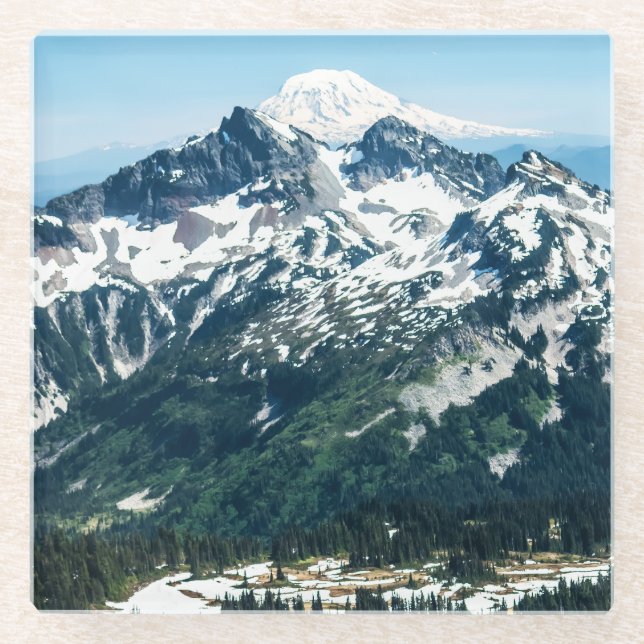 Spring in the Mountains Glass Coaster (Front)