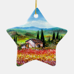 SPRING IN TUSCANY CERAMIC ORNAMENT