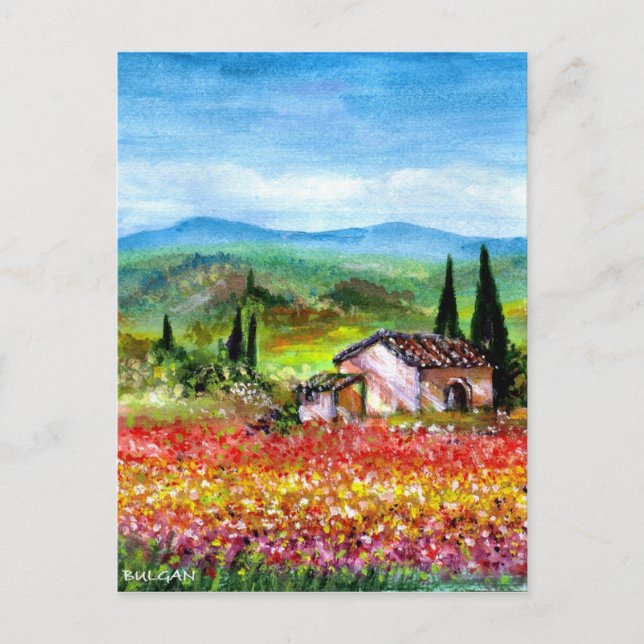 SPRING IN TUSCANY POSTCARD (Front)