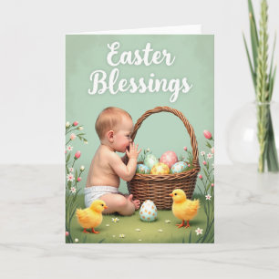 Spring Infant Basket Egg Card