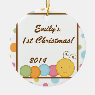 Spring Insect Worm Personalised Name Ornament