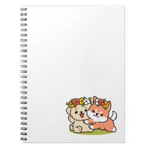Spring Into Cuteness – Adorable Dog Illustration Notebook