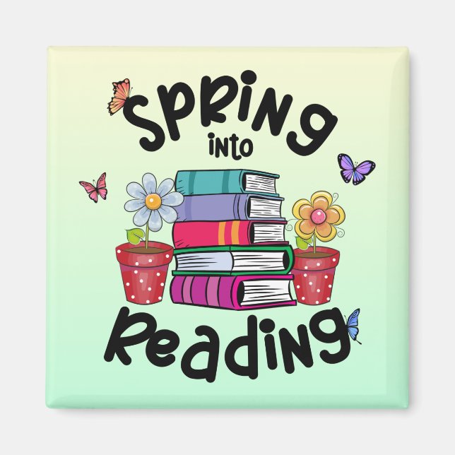 Spring Into Reading Magnet (Front)