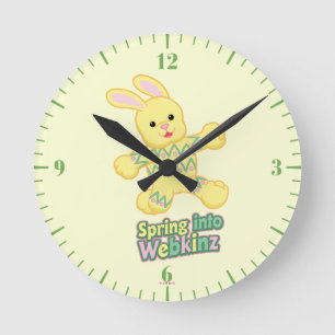 Spring Into Webkinz! Round Clock