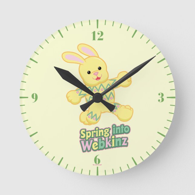 Spring Into Webkinz! Round Clock (Front)