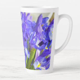 Spring iris latte mug
