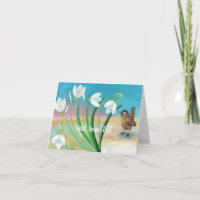 Spring is coming - Wren bird & snowdrops Custom 
