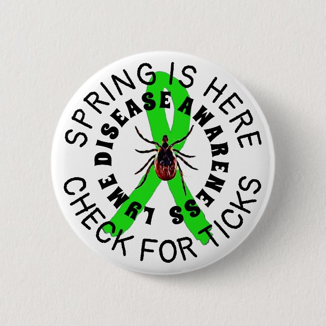 Spring is Here, Check for Ticks Button (Front)