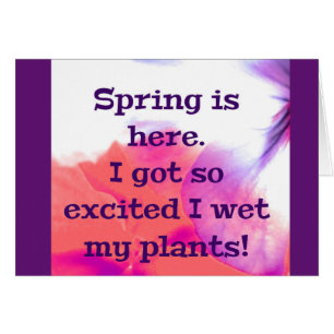 Spring is here. I got so excited I wet my plants!