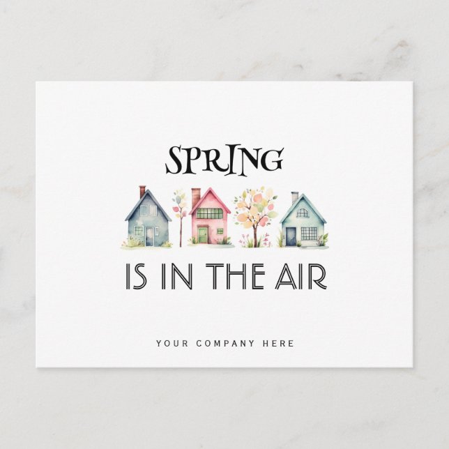 Spring is in the Air Real Estate Promotional  Postcard (Front)