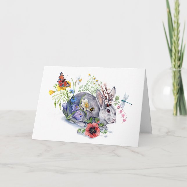 Spring Jackalope Holiday Card (Front)