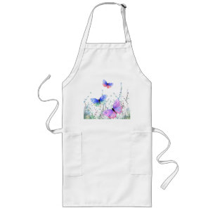 Spring Joy Butterflies Flying in Nature Apron