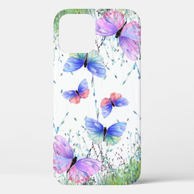 Spring Joy - Colourful Butterflies Flying in Natur Case-Mate iPhone Case (Back)