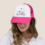 Spring Joy - Colourful Butterflies Flying in Natur Trucker Hat<br><div class="desc">Spring Joy - Colourful Butterflies Flying in Nature Watercolor Painting Butterfly and Flowers - Choose / Add Your Favourite Text / Colour - Make Your Unique Gift - Resize and move or remove and add elements with customisation tool ! - Drawing and Design by MIGNED. You can also transfer my...</div>