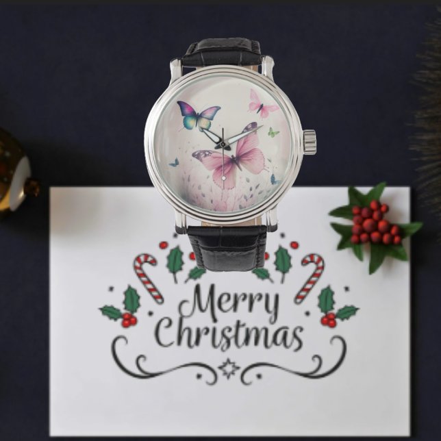 Spring joy pink butterflies  gift watch (Creator Uploaded)