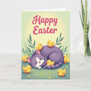 Spring Kitten Easter Card
