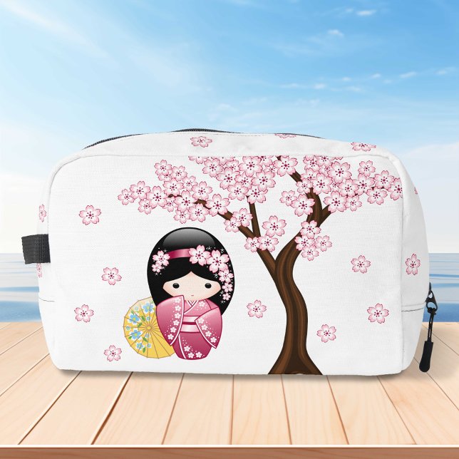 Spring Kokeshi Doll - Cute Japanese Geisha Girl Dopp Kit (Creator Uploaded)