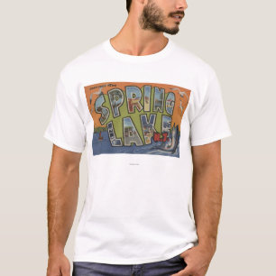 Spring Lake, New Jersey - Large Letter Scenes T-Shirt